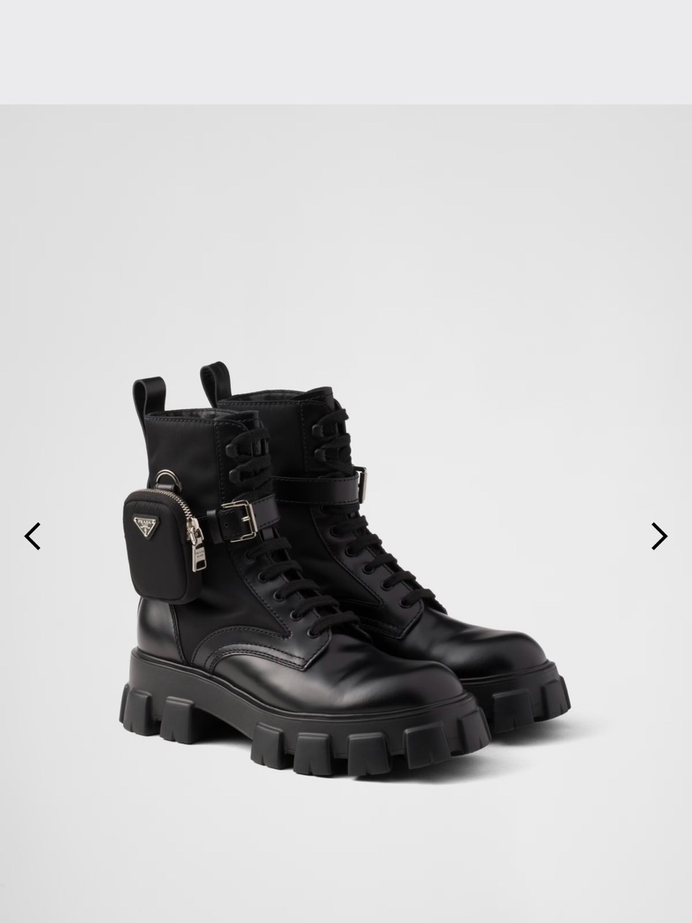 Prada Nero Chunky Lug Boot - Picture 4 of 10